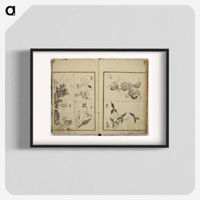 アートポスター-Random sketches by Hokusai - 葛飾 北斎 Poster.