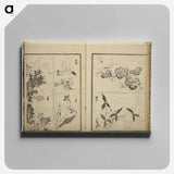 Random sketches by Hokusai - Katsushika Hokusai Canvas.