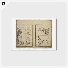 アートポストカード-Random sketches by Hokusai - 葛飾 北斎 Postcard.