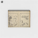 Random sketches by Hokusai - 葛飾 北斎 Memo.