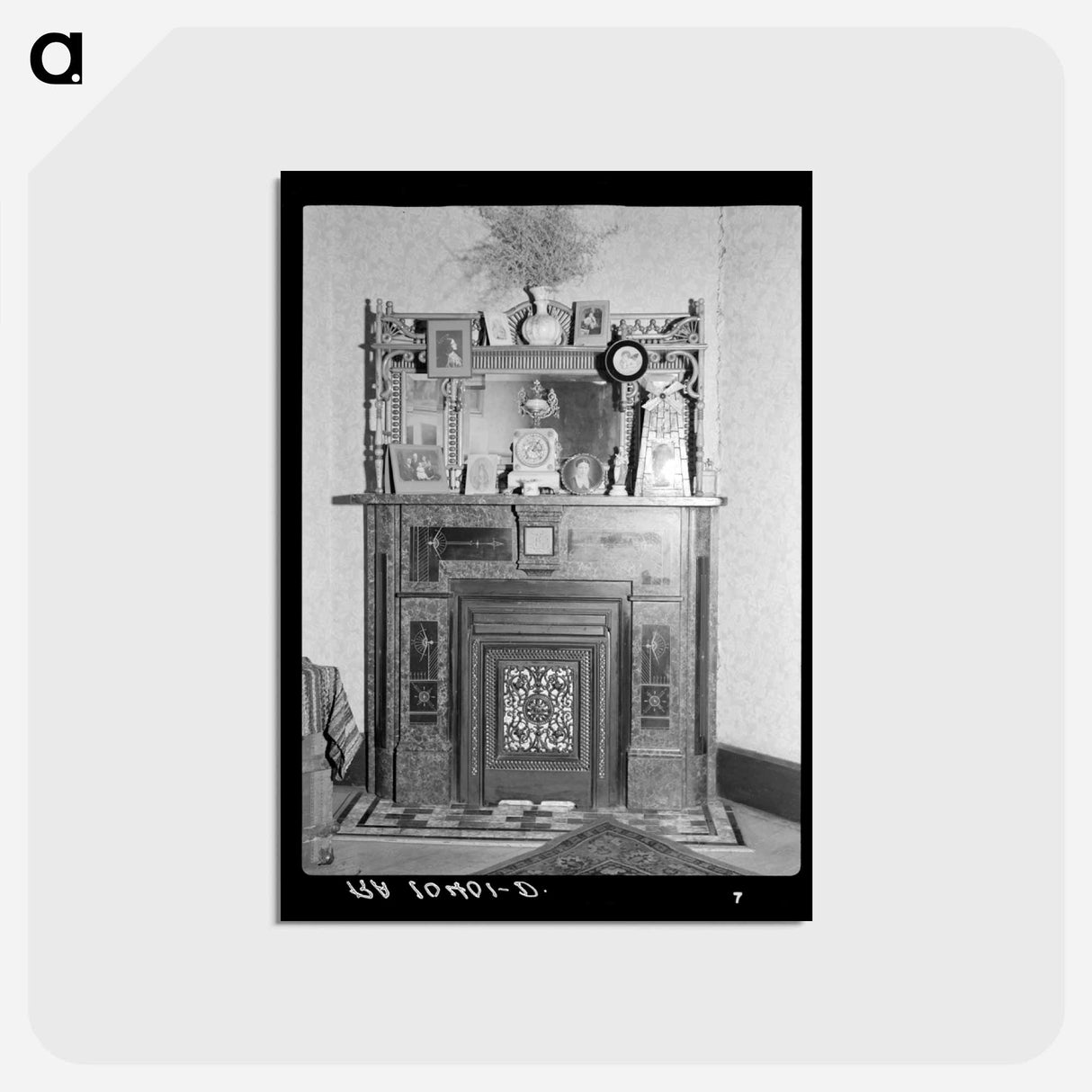 アートポストカード-Mount Vernon Fireplace
 - ラッセル リー Postcard.
