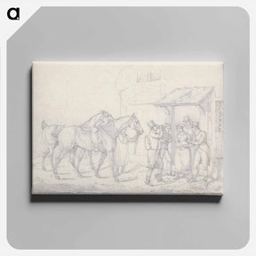 アートパネル-Scraps, No. 27: Two Dismounted Riders Drinking at an Alehouse Door
 - イェール大学アートギャラリー Canvas.
