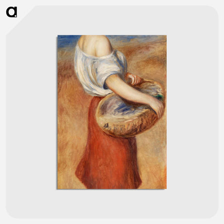 アートポストカード-Girl with Basket of Fish
 - バーンズ・コレクション Postcard.