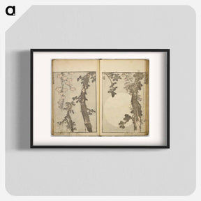 アートポスター-Random sketches by Hokusai volumes 1 to 11 - 葛飾 北斎 Poster.