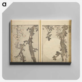 アートパネル-Random sketches by Hokusai volumes 1 to 11 - 葛飾 北斎 Canvas.