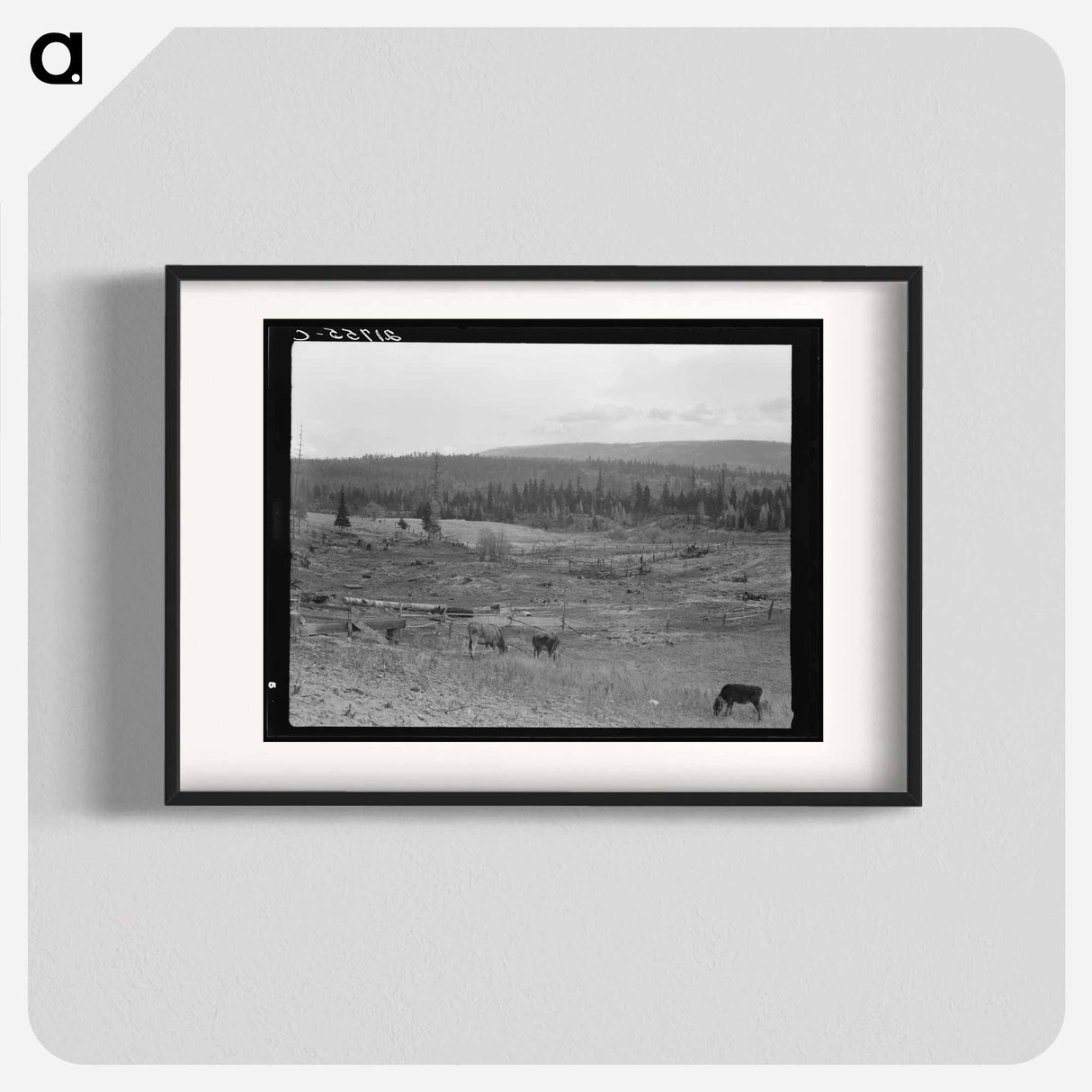 Looking over the Unruf farm from the barn - Dorothea Lange Poster.