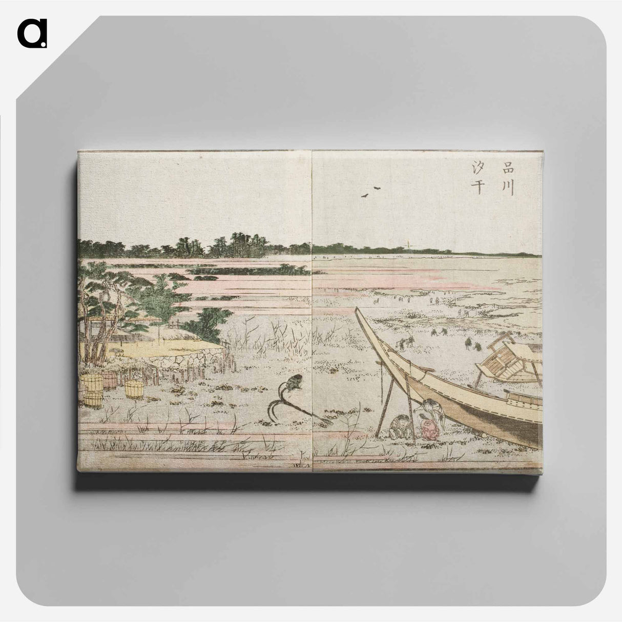 Hokusai's Panoramic Views of Both Banks of the Sumida River at a Glance - Katsushika Hokusai Canvas.