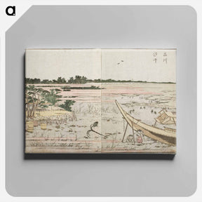 アートパネル-Hokusai's Panoramic Views of Both Banks of the Sumida River at a Glance - 葛飾 北斎 Canvas.