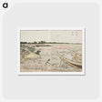 アートポストカード-Hokusai's Panoramic Views of Both Banks of the Sumida River at a Glance - 葛飾 北斎 Postcard.