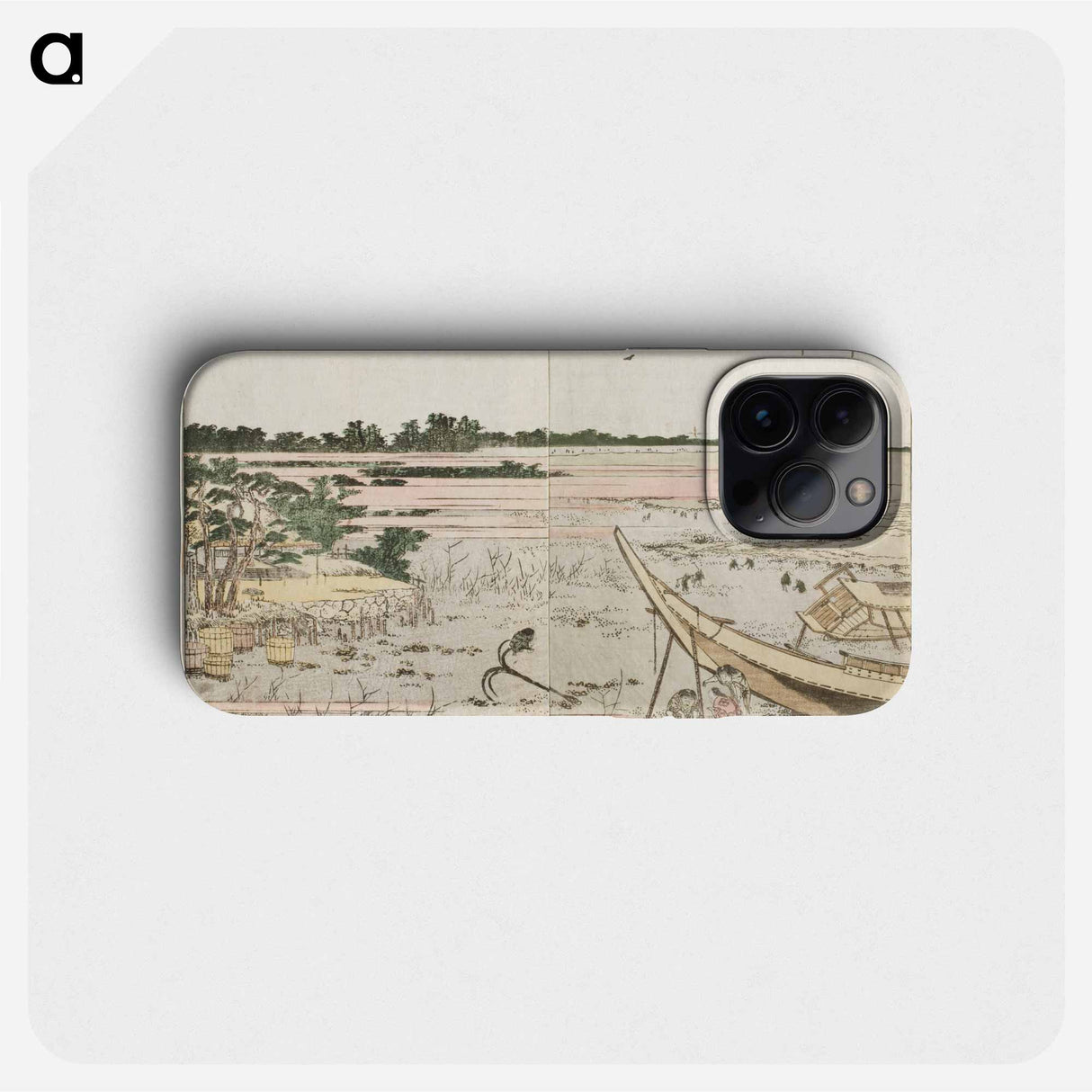 Hokusai's Panoramic Views of Both Banks of the Sumida River at a Glance - Katsushika Hokusai Phone Case.