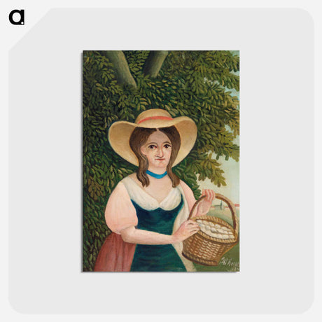 アートポストカード-Woman with Basket of Eggs
 - バーンズ・コレクション Postcard.