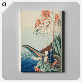 アートパネル-Pages from ‘Strange Tales of the Crescent Moon’ - 葛飾 北斎 Canvas.