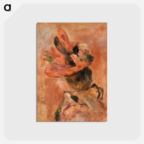 アートポストカード-Woman's Head with Red Hat
 - バーンズ・コレクション Postcard.