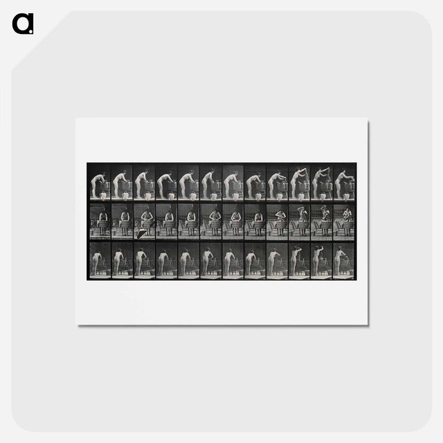 アートポストカード-Woman Washing
 - エドワード マイブリッジ Postcard.
