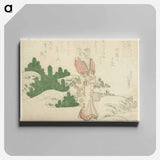 A comparison of Genroku poems and shells - Katsushika Hokusai Canvas.