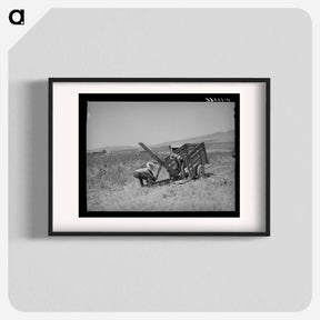 アートポスター-Unloading the FSA Ditcher
 - ラッセル リー Poster.
