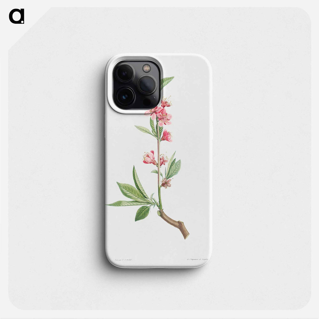 Pink flowers - Pierre Joseph Redouté Phone Case.