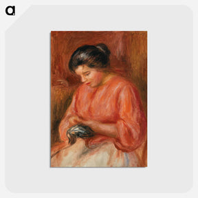 アートポストカード-Girl Darning
 - バーンズ・コレクション Postcard.