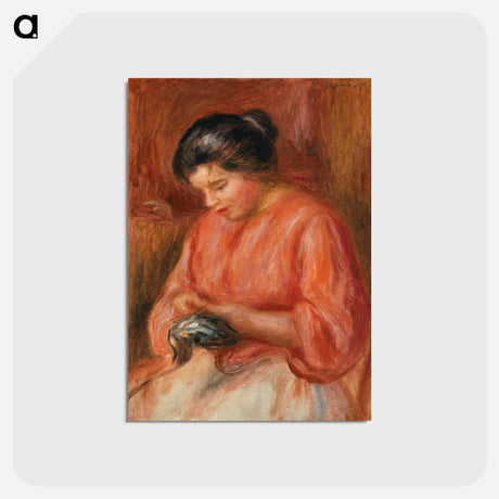 アートポストカード-Girl Darning
 - バーンズ・コレクション Postcard.