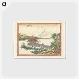 アートポストカード-Eight Views of Ōmi - 葛飾 北斎 Postcard.