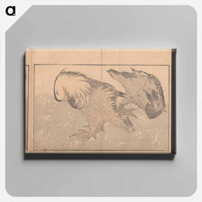 アートパネル-Katsushika Hokusai's bird - 葛飾 北斎 Canvas.