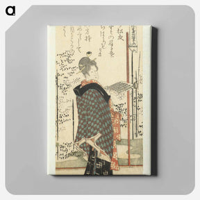 アートパネル-A comparison of Genroku poems and shells - 葛飾 北斎 Canvas.