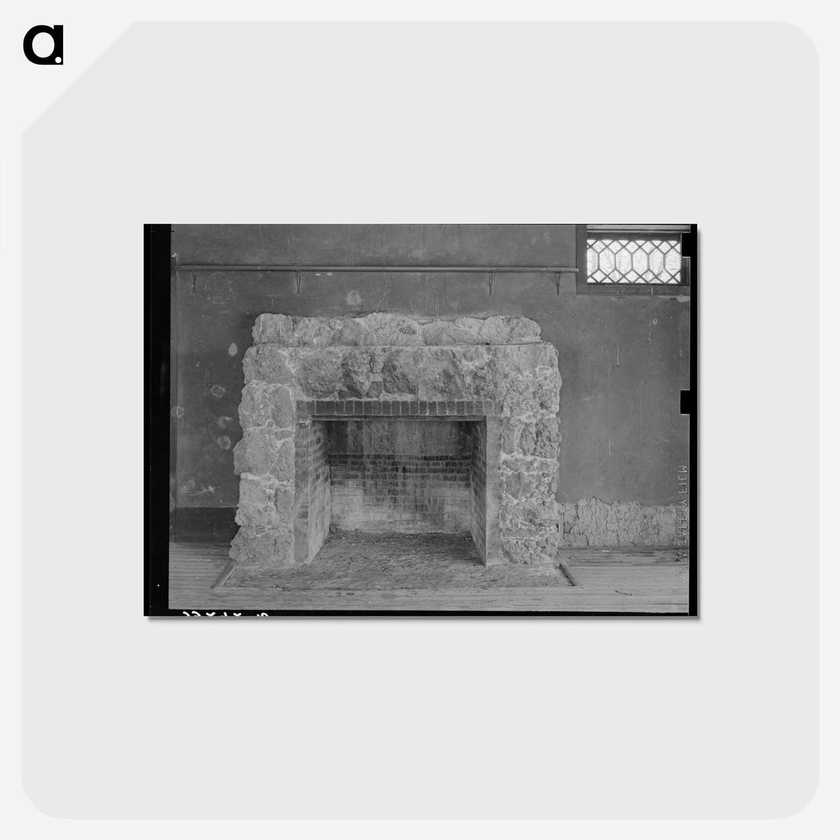 アートポストカード-Fireplace in Old Ranch House
 - ラッセル リー Postcard.