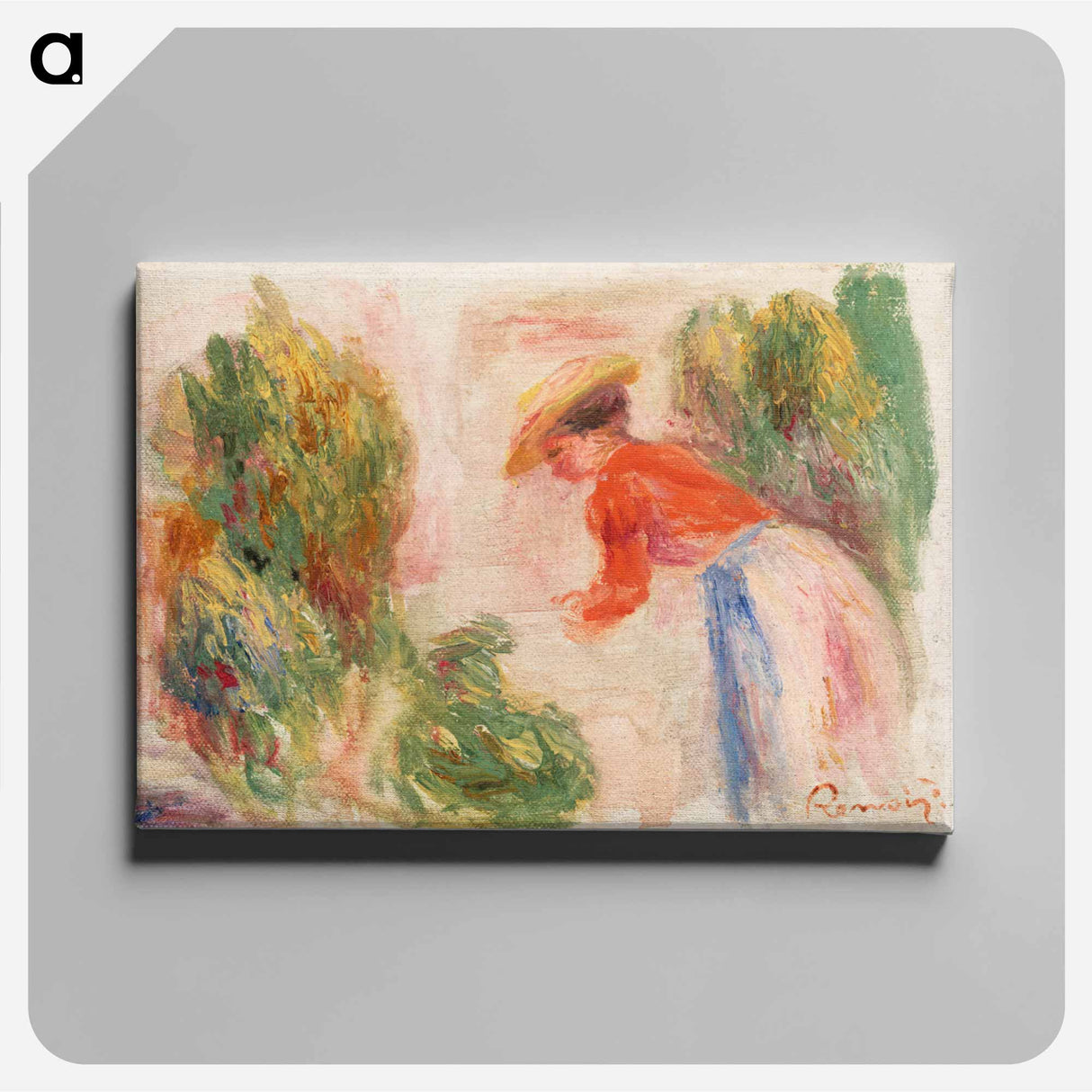 アートパネル-Woman Gathering Flowers
 - バーンズ・コレクション Canvas.