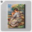 アートパネル-Girl Seated in a Landscape
 - バーンズ・コレクション Canvas.