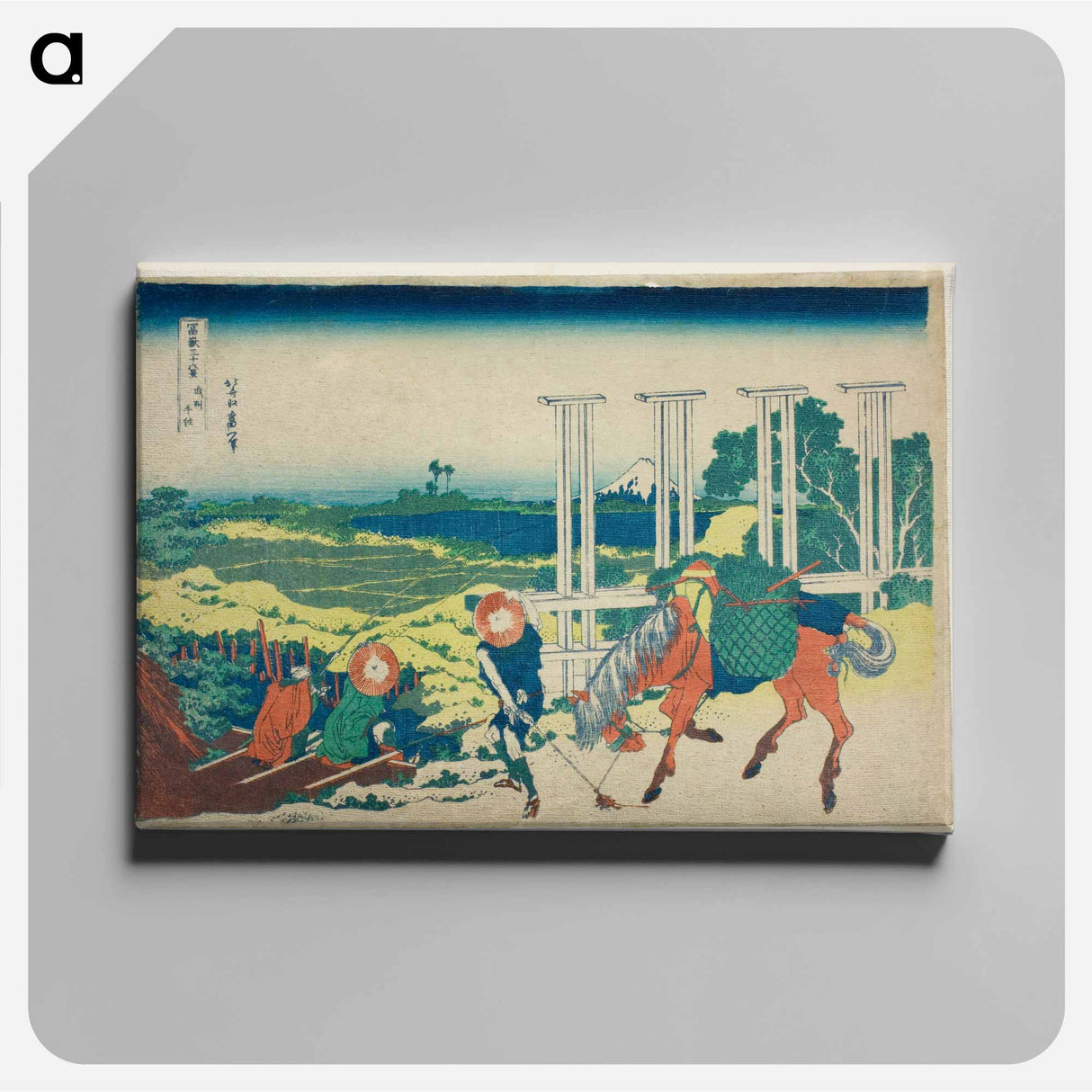 Hokusai's Thirty-Six Views of Mount Fuji: Senju in Musashi Province - 葛飾 北斎 Canvas.