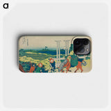 Hokusai's Thirty-Six Views of Mount Fuji: Senju in Musashi Province - 葛飾 北斎 Phone Case.