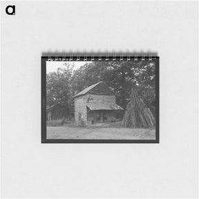 アートメモ帳-Tobacco barn near Gordonton, North Carolina - ドロテア ラング Memo.