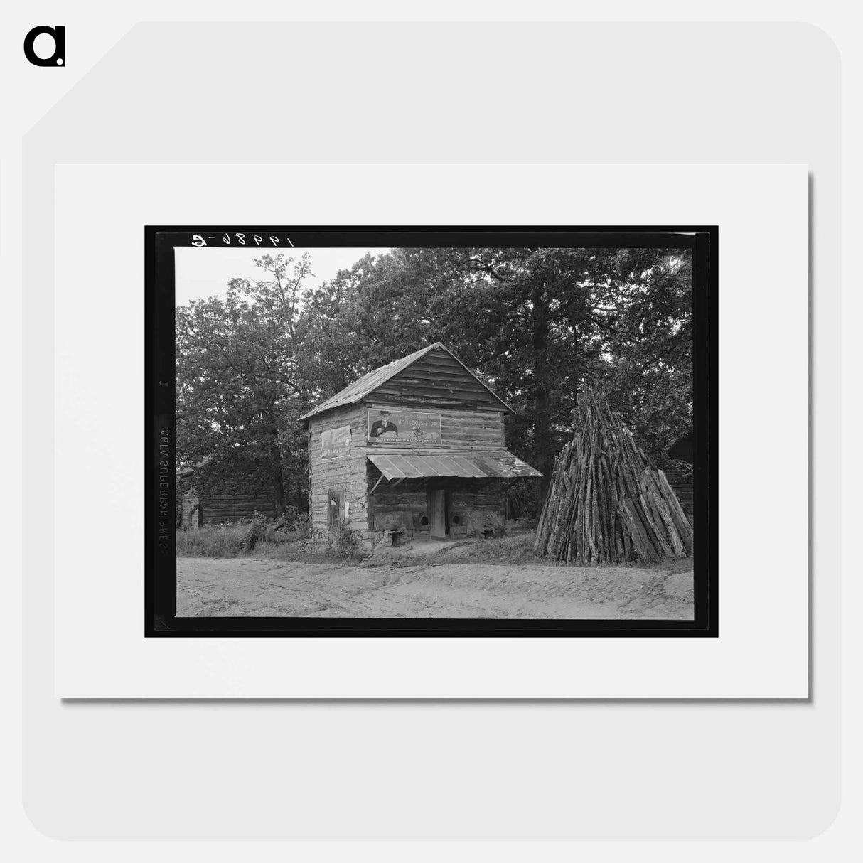 Tobacco barn near Gordonton, North Carolina - ドロテア ラング Poster.