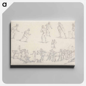 アートパネル-"Landscape Scenery", No. 7: Scenes of Cricket and a Waggoner With His Team
 - イェール大学アートギャラリー Canvas.