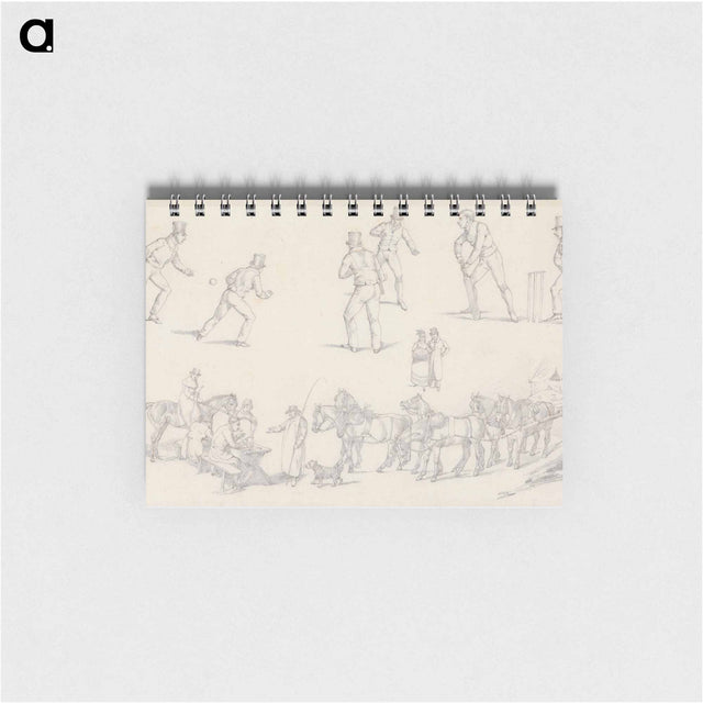 アートメモ帳-"Landscape Scenery", No. 7: Scenes of Cricket and a Waggoner With His Team
 - イェール大学アートギャラリー Memo.