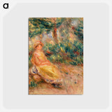 アートポストカード-Woman in Pink and Yellow in a Landscape
 - バーンズ・コレクション Postcard.