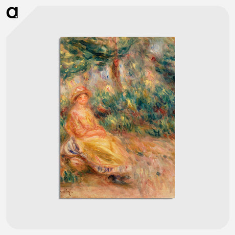 アートポストカード-Woman in Pink and Yellow in a Landscape
 - バーンズ・コレクション Postcard.