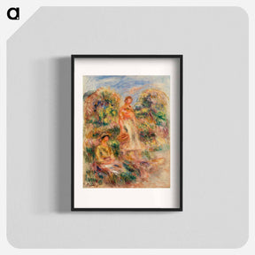 アートポスター-Standing and Seated Women in a Landscape
 - バーンズ・コレクション Poster.