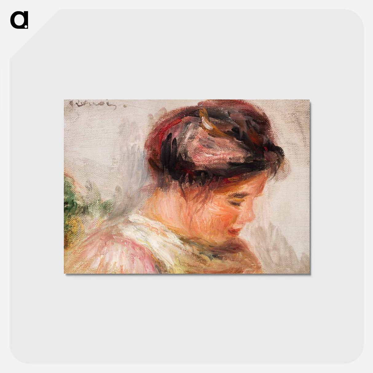 アートポストカード-Head of Young Girl
 - バーンズ・コレクション Postcard.