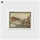 アートポストカード-Eight Views of Ōmi - 葛飾 北斎 Postcard.