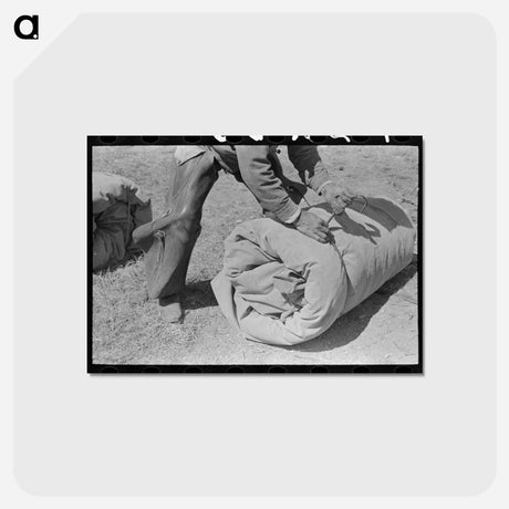 アートポストカード-Cowboy's Bedroll
 - ラッセル リー Postcard.