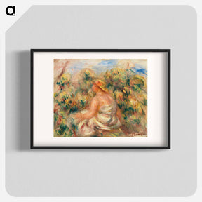 アートポスター-Woman with Hat in a Landscape
 - バーンズ・コレクション Poster.