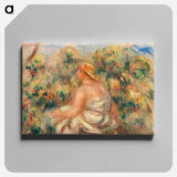 アートパネル-Woman with Hat in a Landscape
 - バーンズ・コレクション Canvas.