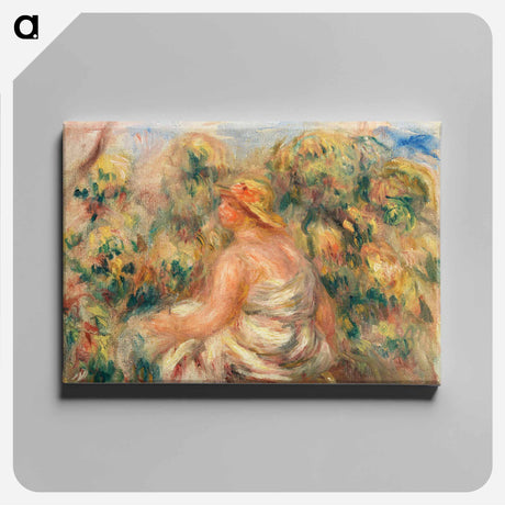 アートパネル-Woman with Hat in a Landscape
 - バーンズ・コレクション Canvas.