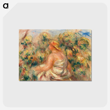 アートポストカード-Woman with Hat in a Landscape
 - バーンズ・コレクション Postcard.