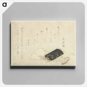 アートパネル-A comparison of Genroku poems and shells - 葛飾 北斎 Canvas.