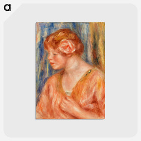 アートポストカード-Young Woman with Rose
 - バーンズ・コレクション Postcard.