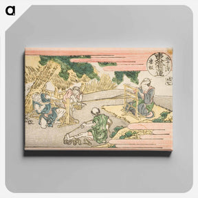 アートパネル-Akasaka, 37; Fujikawa, 38 - 葛飾 北斎 Canvas.