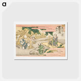 アートポストカード-Akasaka, 37; Fujikawa, 38 - 葛飾 北斎 Postcard.