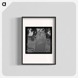 Tombstone in a red clay cemetery - Dorothea Lange Poster.